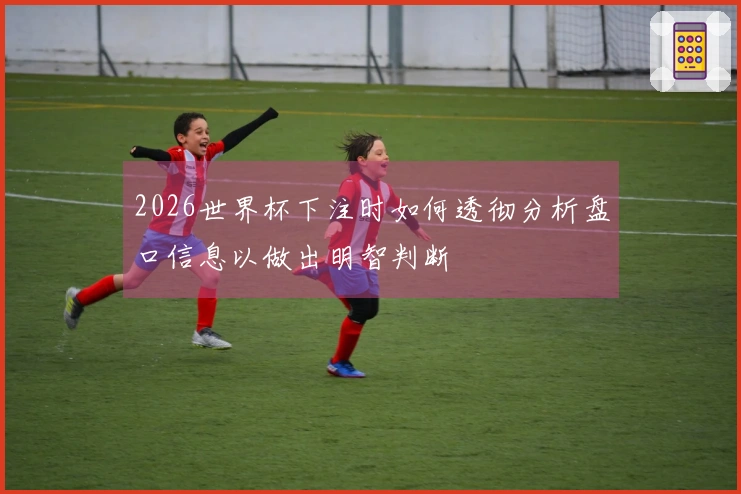 2026世界杯下注时如何透彻分析盘口信息以做出明智判断